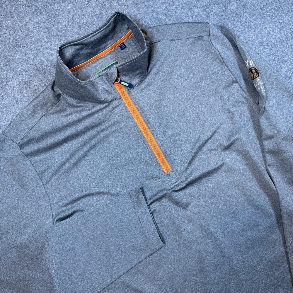 William Murray Pullover Mens XL Gray 1/4 Zip Long Sleeve Tito's Vodka Golf